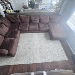 Super Comfortable Down Microsuede Sleeper Couch/ Sofa Sectional 
