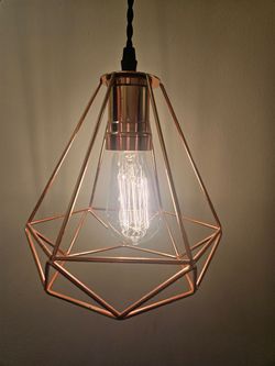 Geometric Gold Hanging Lamp