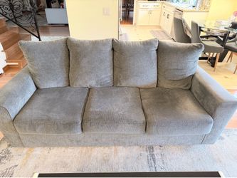 Grey Sofa / Couch with ottoman