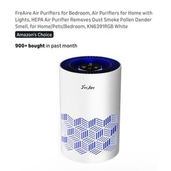 Brand new Air Purifiers for Bedroom, Air Purifiers for Home with Lights, HEPA Air Purifier Removes Dust Smoke Pollen Dander Smell, for Home/Pets/Bedro