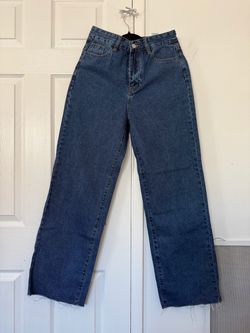 High-Waist Wide Leg Blue Jeans size 4
