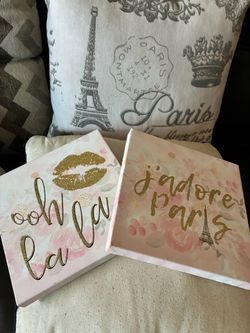 Paris-Themed Canvas Wall Art Set of 2