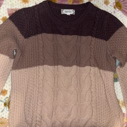 Pink Rose Tri Color Sweatshirt 