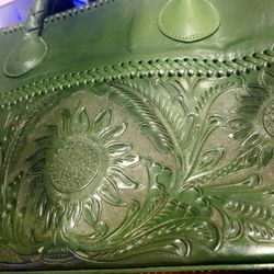 Alexandro Yeo Leather Hand Tooled Purse (New)