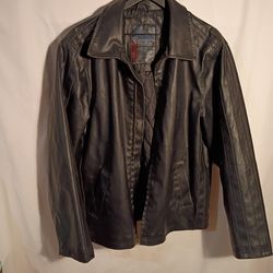 Men's faux Black Leather Jacket 