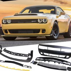 Fits 15-19 Dodge Challenger Front Bumper With Grille Unpainted PP