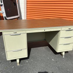 Vintage Metal Tanker Desk