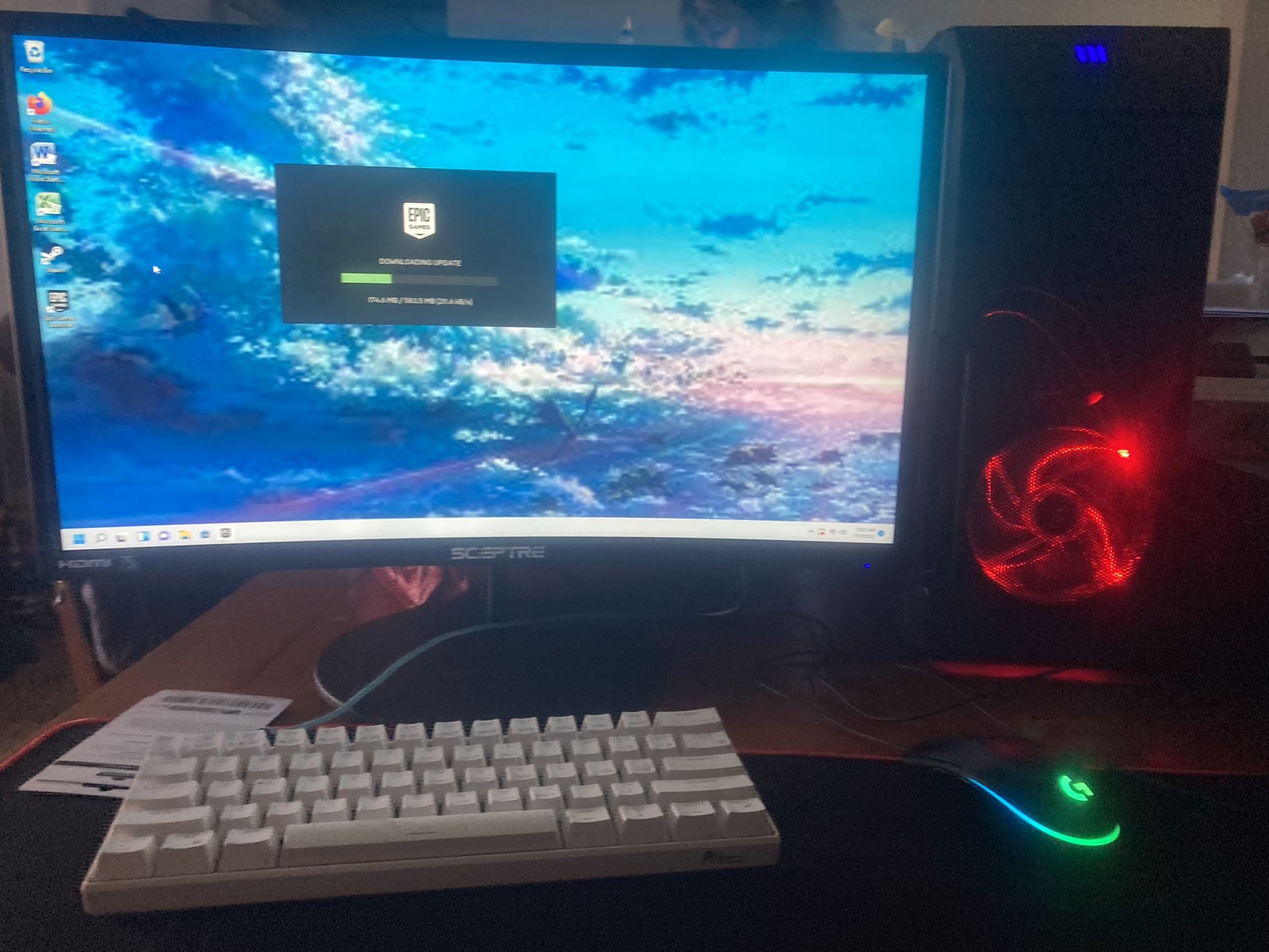 A Hole Gaming Setup