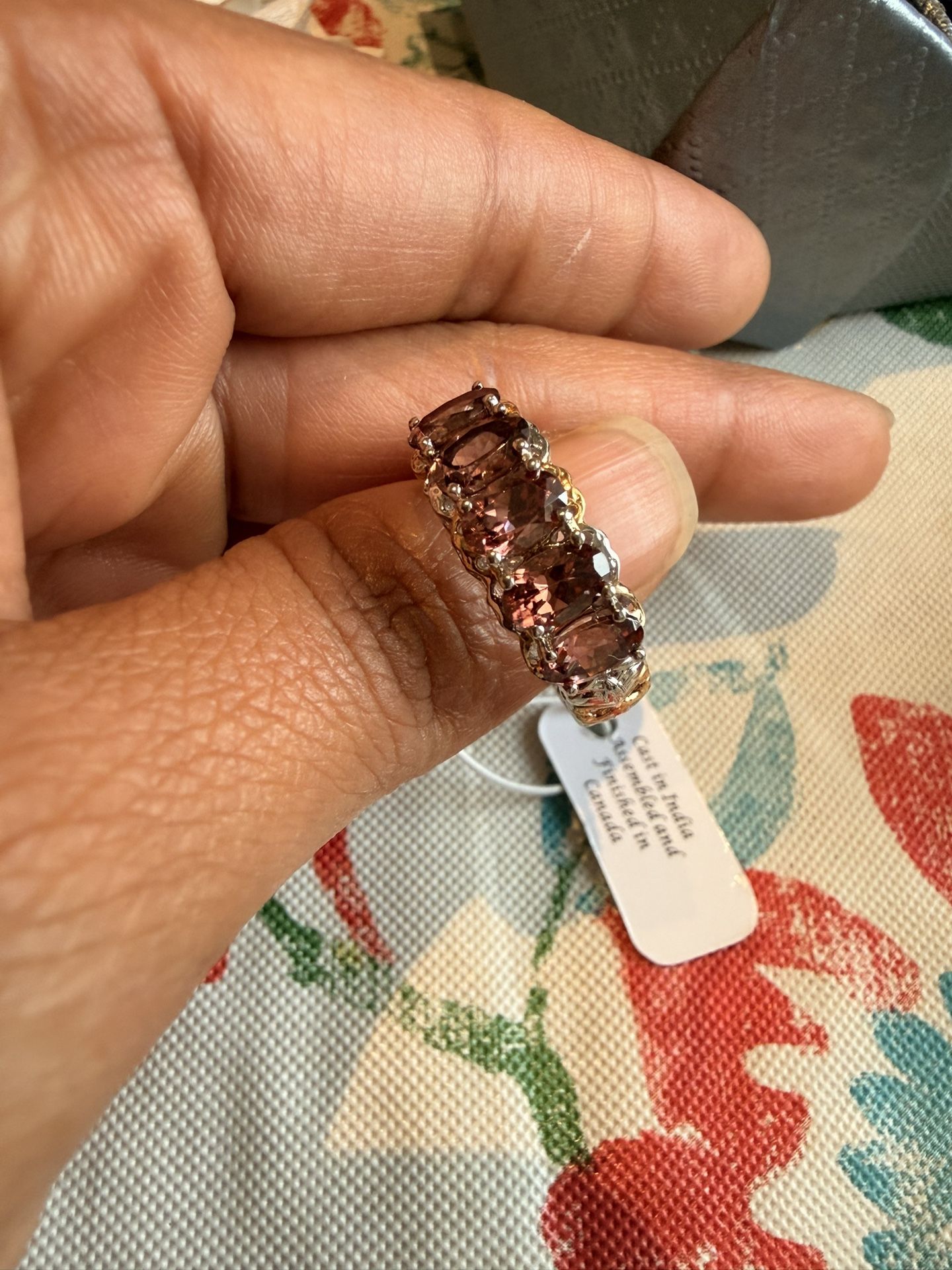 Sterling Silver 925 Natural Morganite Ring Size 7 # Wedding