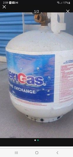 Half full propane tank