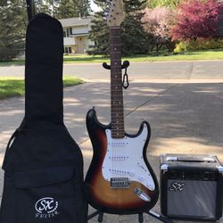 SX Guitar w/ matching bag and amp