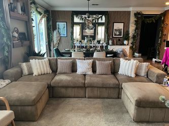 Beige sectional