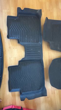 Black Rubber Car Floor Mats Set