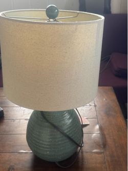Modern Ceramic Table Lamp with Linen Shade