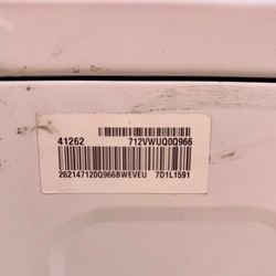 Kenmore white washer