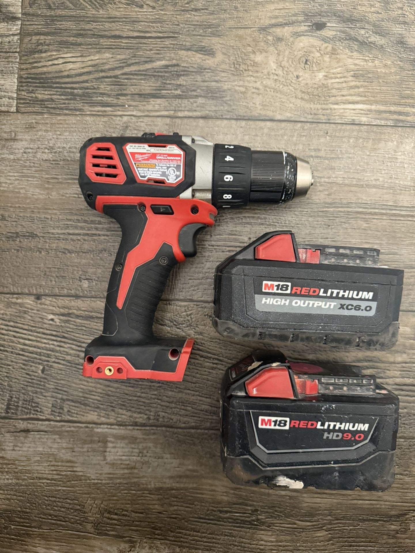 Milwaukee M18 Drill w/Batteries
