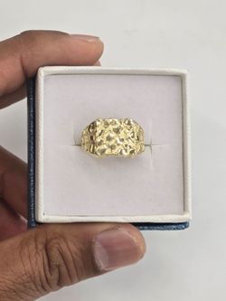 10k Real Gold Nugget Ring Size 7