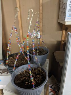3 Beaded Hanging Baskets 