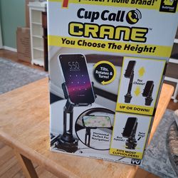 Cell phone cup holder for car