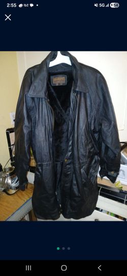 Mens Leather Jacket -Black-