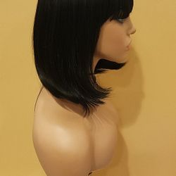 Short Black Straight Wig