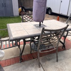 Patio Table + 4 Chairs