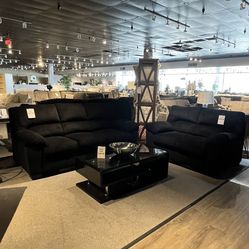 Black Sofa And Loveseat 