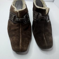 Aerosoles Faux Sherpa Mules Size 10B/10M