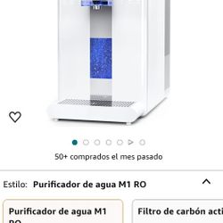 Purificador de agua de ósmosis inversa M1, filtración RO de 5 etapas de grado profesional, agua del grifo purificada, 3 segundos caliente o fría, sist