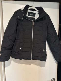 Hollister Black Puffer Jacket Size Medium