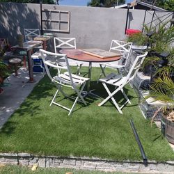 Backyard table chair patio set