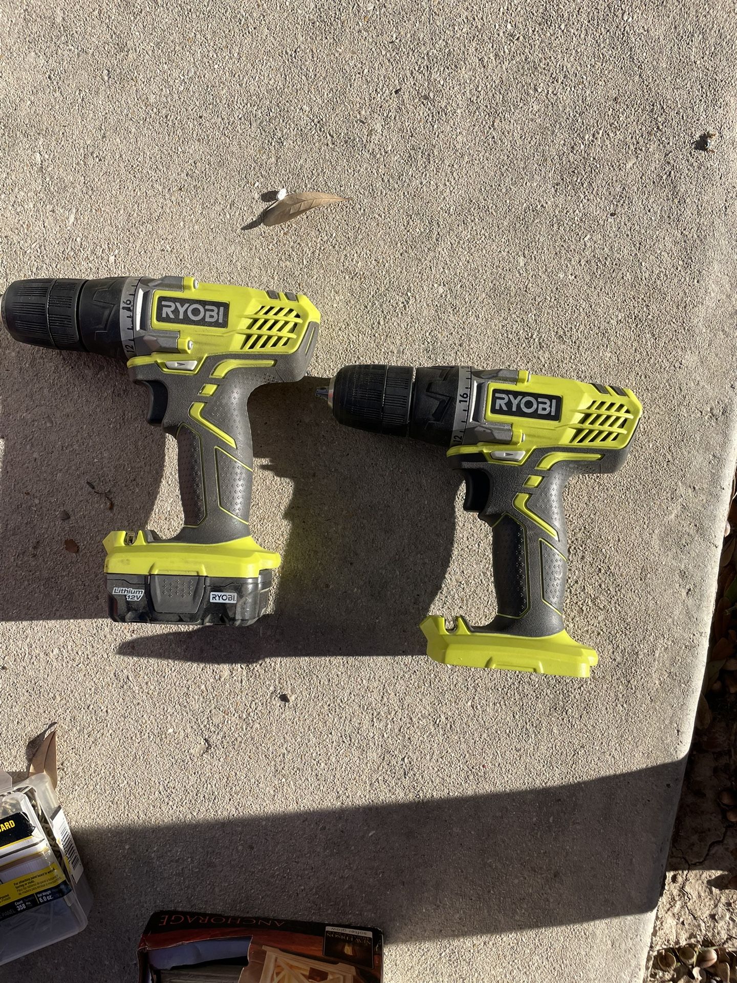 2 Ryobi Drills With Batteries And Charger 