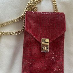New Red Bling Dress Purse 