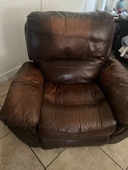 Brown Leather Recliner