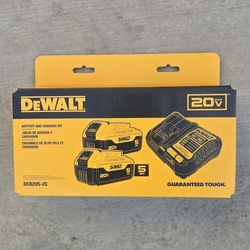 Dewalt 20v Batteries 5.0 Ah And Charger Brand New 
