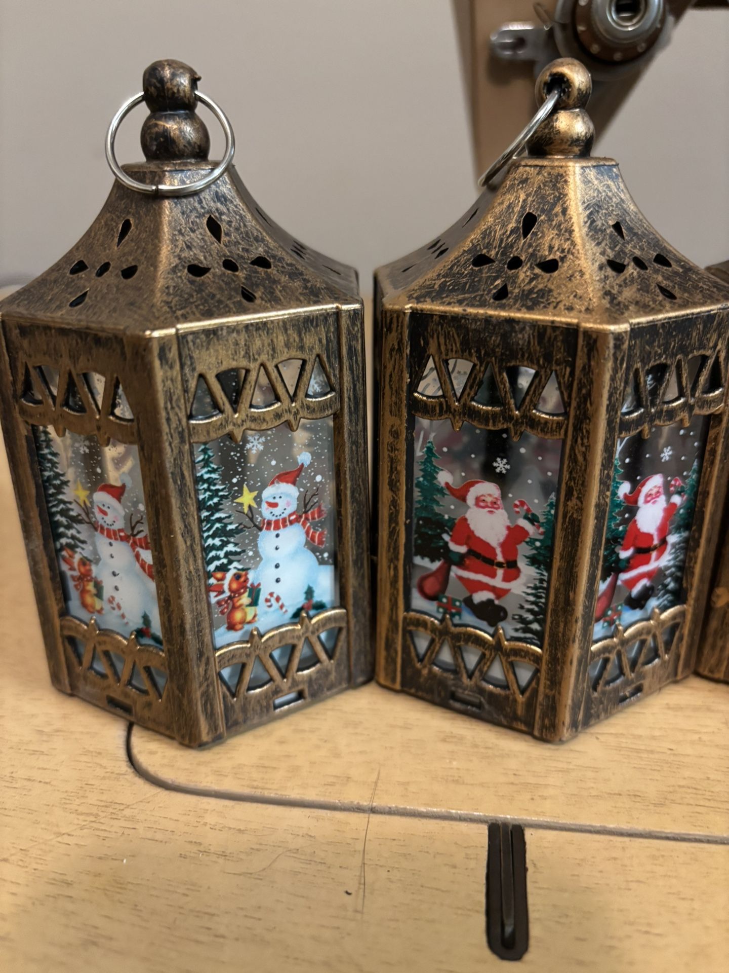 Set Of 6 Christmas Ornament Lanterns