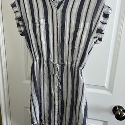 Blue And White Stripe Dress 