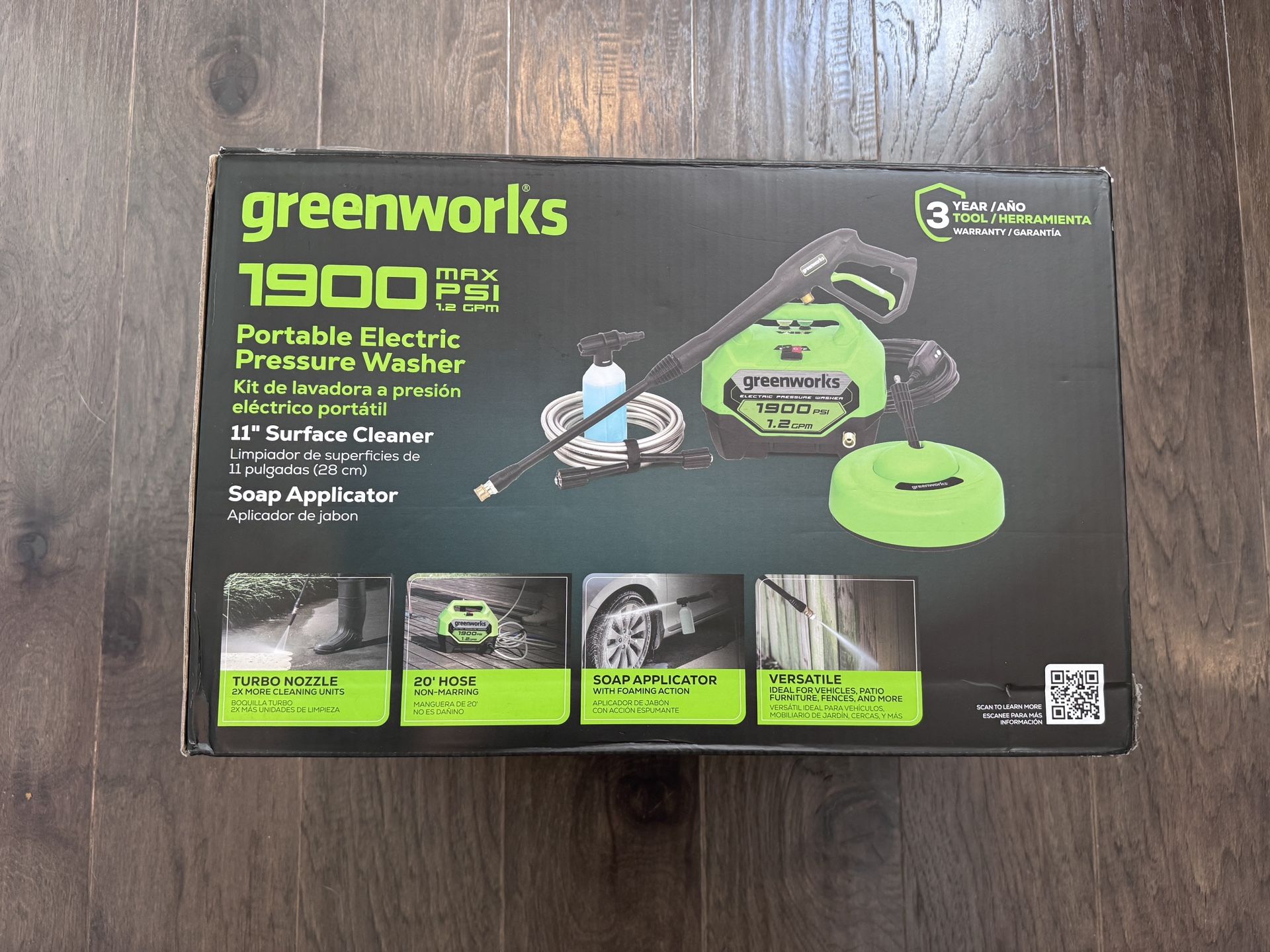 Greenworks 1900 psi electric pressure washer