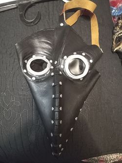 Black Plague Doctor Beak Mask