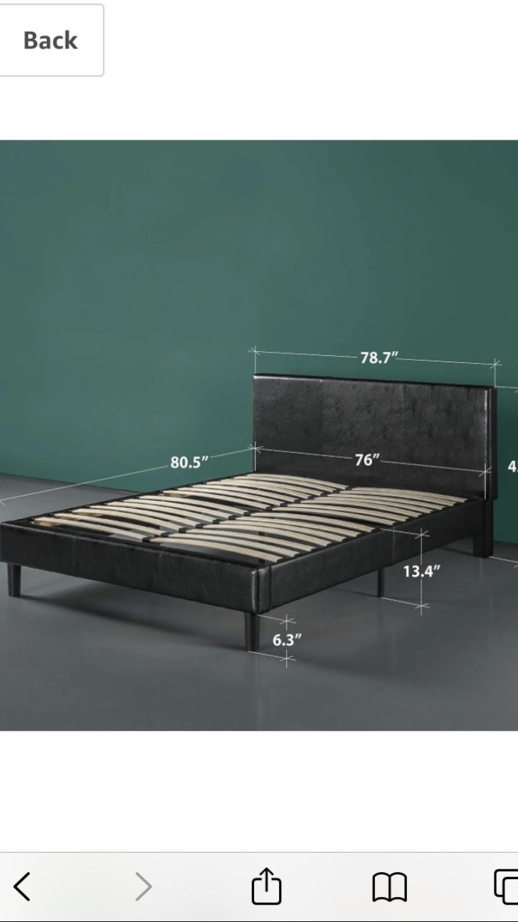 Zinus Faux Leather king size bed
