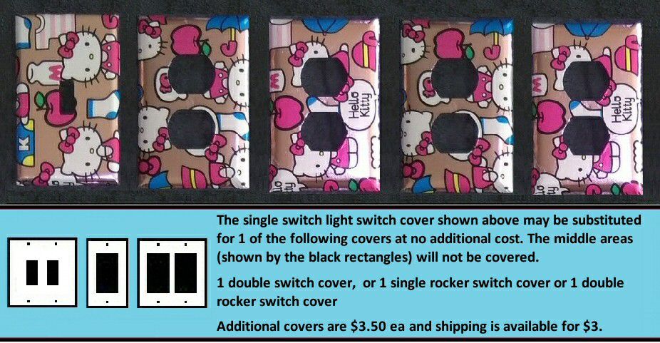 Hello Kitty Light Switch & Outlet Covers