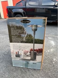 Fire Sense Gray Commercial Patio Propane Heater, 46,000 BTU, 32" L × 32" W × 91"
