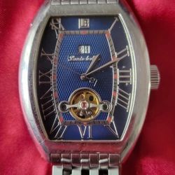 Beautiful Rare, Louis Bolle 42 mm exhibition case back watch