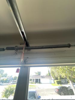 Garage Door Broken Spring Opener Off Track Replace Adjustment And Parts