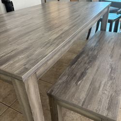 Living Spaces Dining Table And Bench