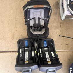 Nuna Pipa Car Seat and Two Bases