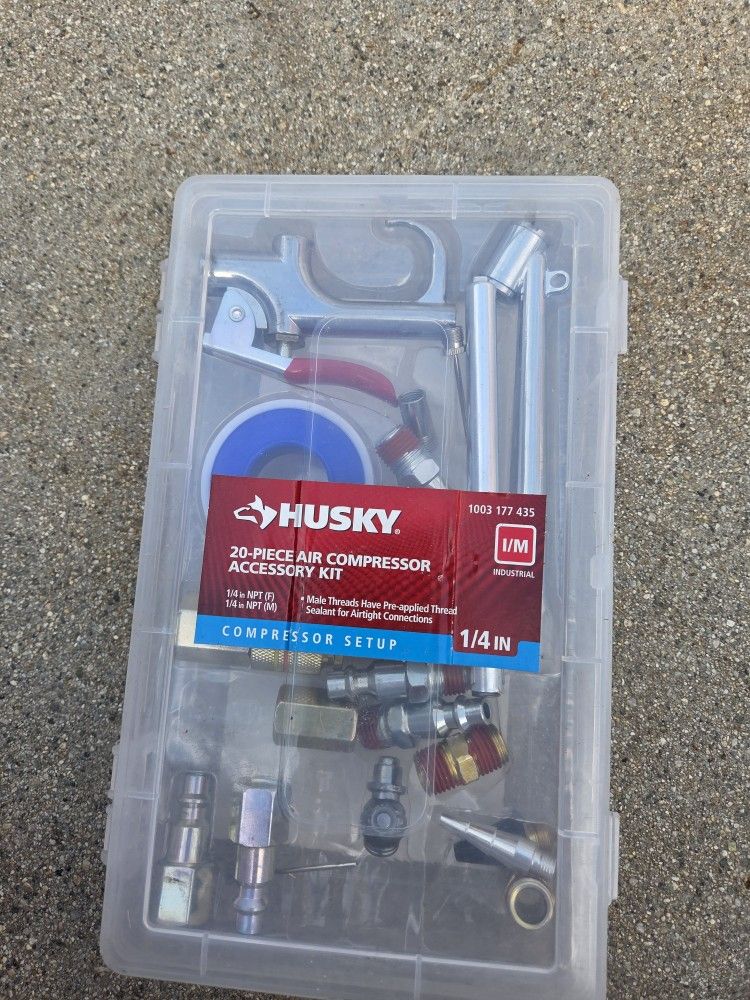 New Husky 20-Piece Air Compressor Accessory Kit