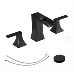 Satico Black Waterfall Bathroom Faucet