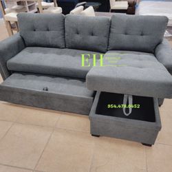 Linen Sofa Sleeper Sectional With Storage 