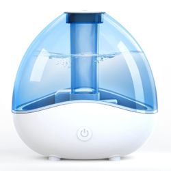 Cool Mist Humidifier, Quiet Air Humidifiers for Bedroom, Desk Humidifiers with Removable 1.5L Water Tank & Night Light for Baby Nursery and Plants, Up